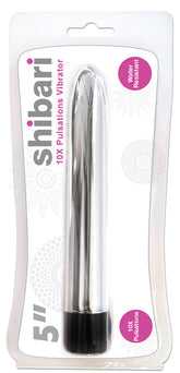 Shibari 10X Pulsations Vibrator 5in Silver for Pleasure Default Title Vibrators